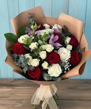 Букет цветов из:  Розы и Альстромерии в Кардымово
