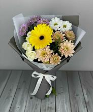 Букет цветов из:  Розы, Герберы и Хризантемы #REPLACE_PRED# Кардымово