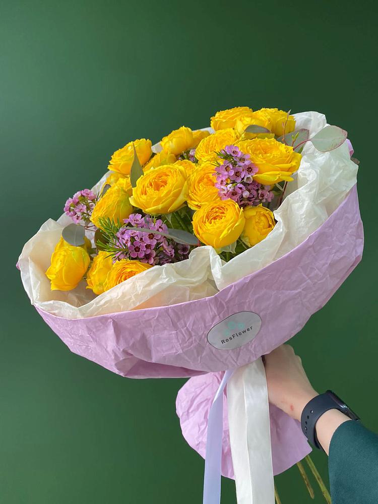Кустовые желтые розы в Кардымово Букет Кустовые желтые розы в Кардымово