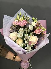 Букет цветов из:  Альстромерии, Розы и Лизиантусы #REPLACE_PRED# Кардымово