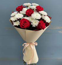 Букет цветов из:  Розы и Хризантемы в Кардымово