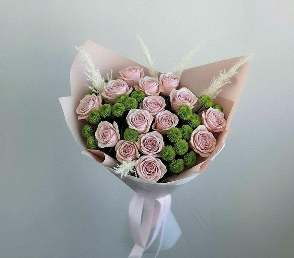 Букет цветов из: Розы и Хризантемы в Кардымово