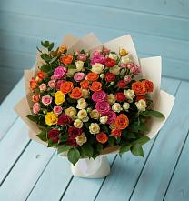 Букет Микс из разноцветных кустовых роз #REPLACE_PRED# Кардымово
